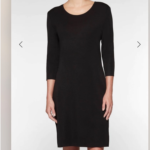 MISOOK - 3/4 Sleeve Sheath Knit Dress, Black - Picture 5 of 7